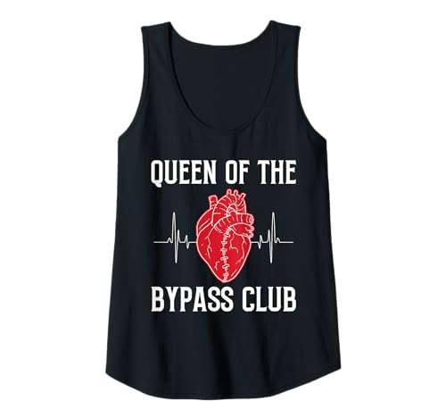 Damen Queen of The Bypass Club Heart Surgery Get Well Soon Tank Top von Bypass Herzoperation Design Idee