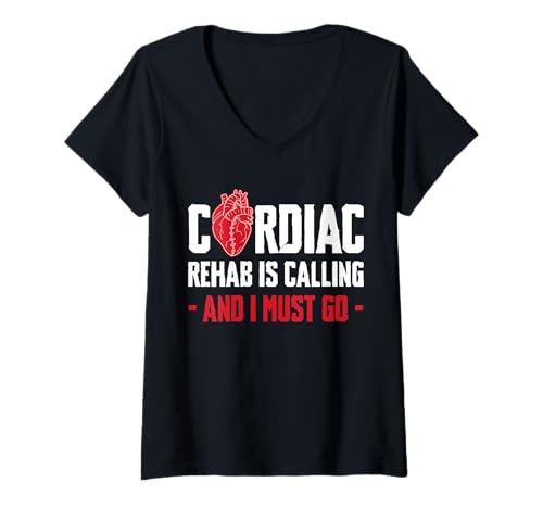 Damen Cardiac Rehab is Calling and I Must Go Bypass Heart Surgery T-Shirt mit V-Ausschnitt von Bypass Herzoperation Designs Idee