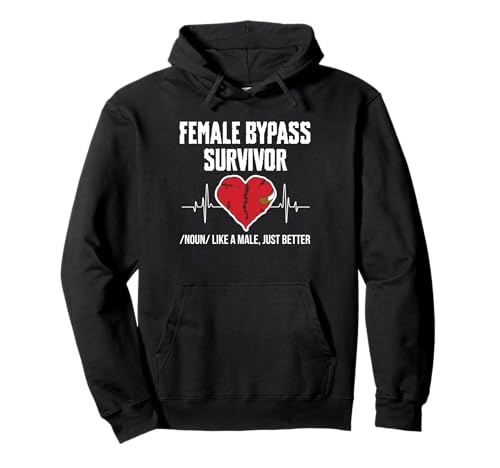 Female Bypass Survivor Definition Heart Surgery Pullover Hoodie von Bypass Herzoperation Designs Idee