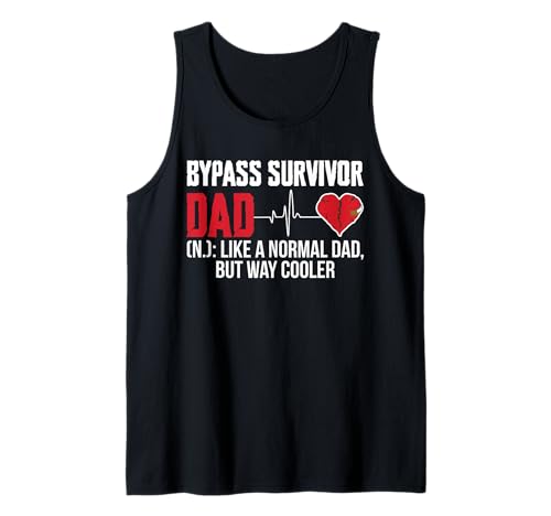 Herren Bypass Survivor Dad Definition Fathers Day Heart Surgery Tank Top von Bypass Herzoperation Designs Idee