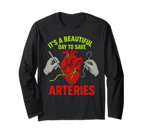 Bypass-Chirurgie retten Arterien Cool Herren Chirurgie Patient Langarmshirt von Bypass Surgery Patient Hospital Recover Apparel