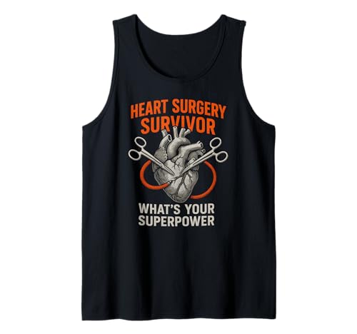 Heart Survivor My Superpower Cool Herren Chirurgie Patient Tank Top von Bypass Surgery Patient Hospital Recover Apparel