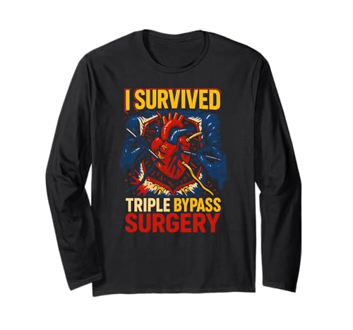 Triple Bypass Chirurgie Survivor Vintage Herren Patient Recovery Langarmshirt von Bypass Surgery Patient Hospital Recover Apparel