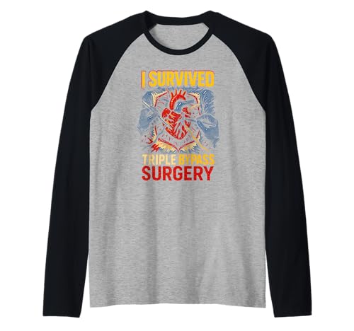 Triple Bypass Chirurgie Survivor Vintage Herren Patient Recovery Raglan von Bypass Surgery Patient Hospital Recover Apparel