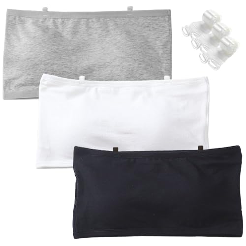 Bandeau BHS für Mädchen Ohne Bügel Nahtlose Unterwäsche mit Fest Gepolsterte und 3 Unsichtbare Schultergurt Teens Trägerloser Bralette Tube Top für 10-16 Jahre von Bysion