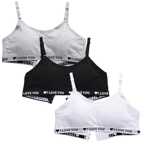 Trainings-BHS für Teen Mädchen Nahtlose Sportunterwäsche mit Leicht Gepolstert und Verstellbarem Schultergurt Bralette Bustier für 12-16 Jahre Trainings-BHS für Teen Mädchen Nahtlose Sportunterwäsche mit Leicht Gepolstert und Verstellbarem Schultergurt Bralette Bustier für 12-16 Jahre von Bysion