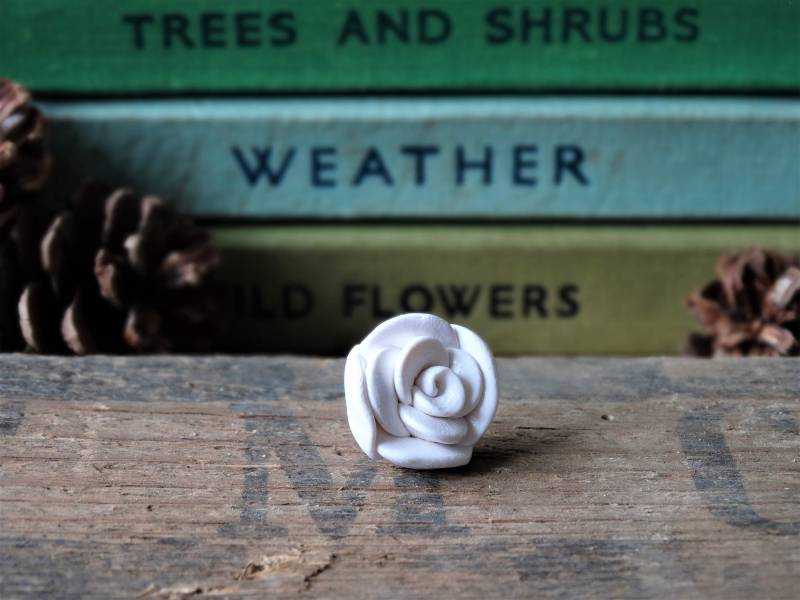 Durch Den Schuppen - Weiße Rose Pin Abzeichen Blumen Garten Geschenk Hochzeit Rosengarten Schmuck Brosche, Krawatte Durch Den Schuppen - Weiße Rose Pin Abzeichen Blumen Garten Geschenk Hochzeit Rosengarten Schmuck Brosche, Krawatte von BytheShed