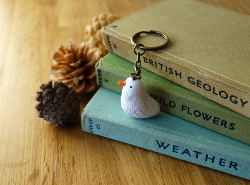 Vom Schuppen Aylesbury-Ente Vogel Keyring - White Vögel Gartenbau Geschenk, Präsent Good Life Landschaft, Teich, Schießen Spiel Charme von BytheShed