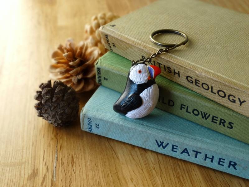 Von Den Schuppen Puffin Sea Bird Schlüsselanhänger - Schwarz-Weiß Seaside Keys Vogelbeobachtung Heute Twitchers Vögel Garten von BytheShed
