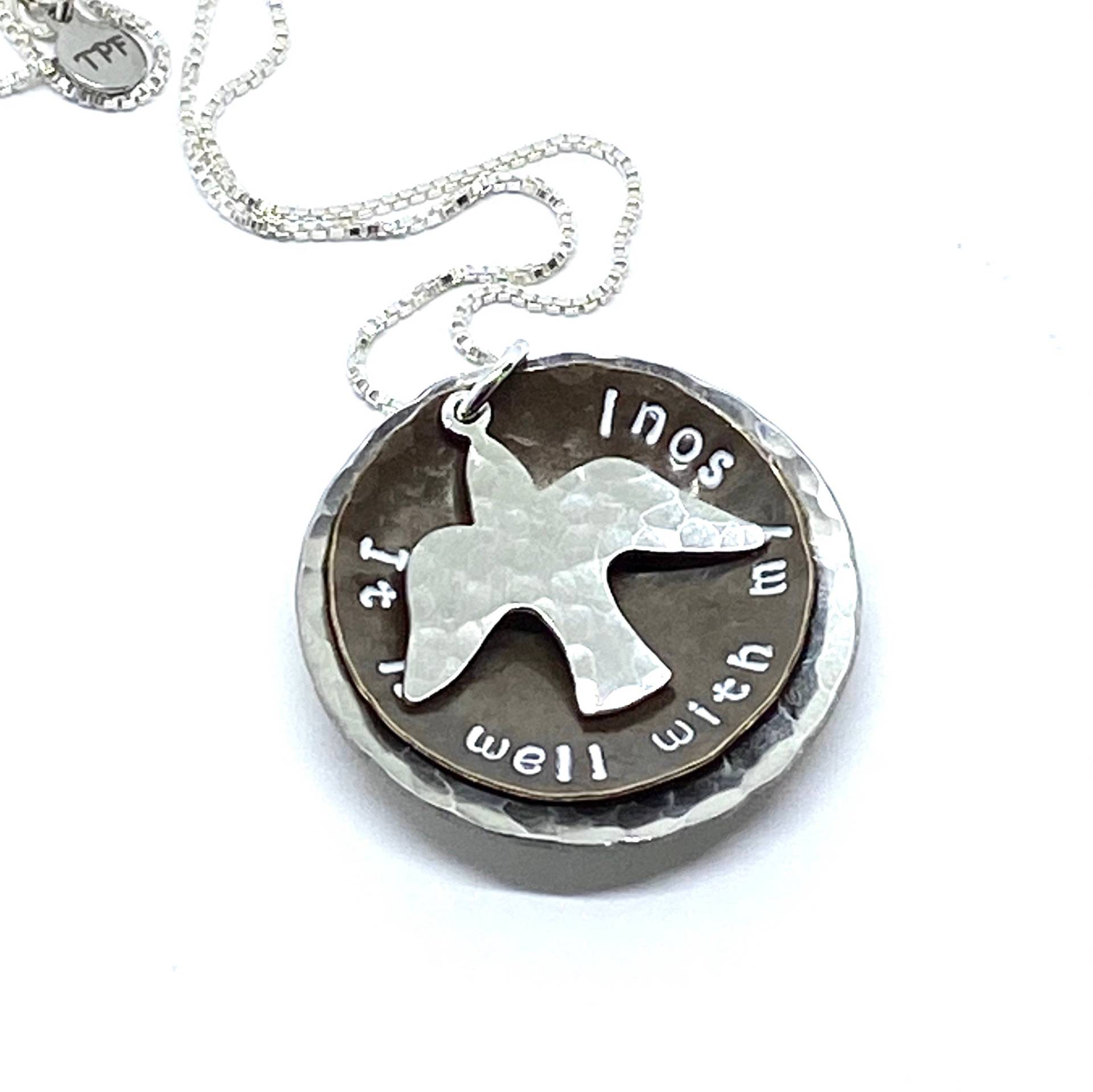 Es Ist Gut Mit Meiner Seele Halskette, Christlicher Schmuck, Taube Christliche Geschenk Für Die Taufe, Konfirmation Es Ist Gut Mit Meiner Seele Halskette, Christlicher Schmuck, Taube Christliche Geschenk Für Die Taufe, Konfirmation von Bythepktfence