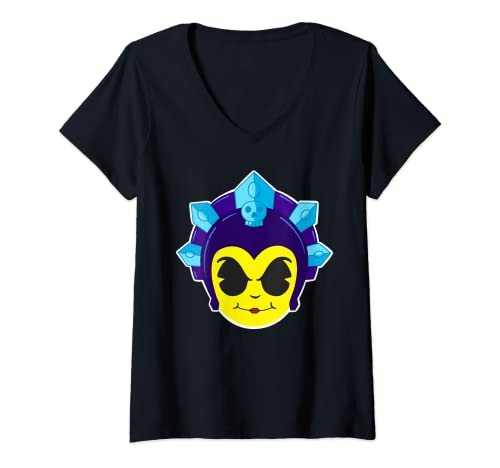 Damen Retro Evil Lyn Zauberin T-Shirt mit V-Ausschnitt Damen Retro Evil Lyn Zauberin T-Shirt mit V-Ausschnitt von C C Design