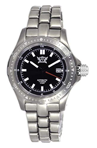 C CAVADINI Herren-Armbanduhr Analog Automatik mit Titanarmband CV-1608 (II Tachi) von C CAVADINI