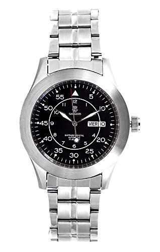 C CAVADINI Herren-Armbanduhr Analog Automatik mit Edelstahlarmband CV-999 (schwarz) von C CAVADINI