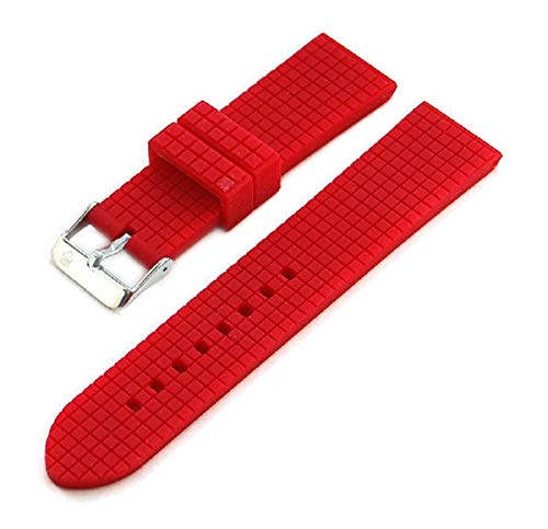 C CAVADINI Unisex Silikon Uhrenarmband BAUSTEINE (rot) von C CAVADINI