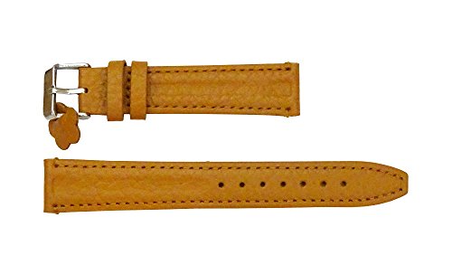 CAVADINI Unisex Kalbsleder Uhrenarmband genarbt, mit Doppelwulst Standard 18-24mm (24, Hellbraun/Hellbraun) von C CAVADINI