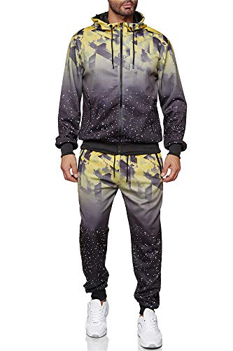 C-IN-C Herren Jogginganzug Sportanzug Modell TS-02 (Gelb, XXL) von C-IN-C