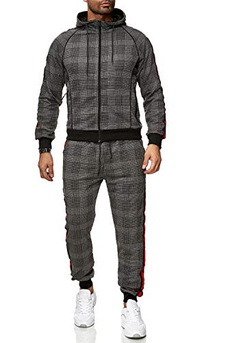 C-iN-C Herren Trainingsanzug Jogginganzug Sportanzug 1098 (D.Grau, L) von C-IN-C
