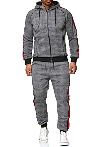 C-iN-C Herren Trainingsanzug Jogginganzug Sportanzug 1098 (Grau, L) von C-IN-C