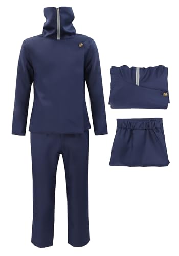 C-ZOFEK Herren-Kostüm, US-Größe, Anime, Cosplay, hoher Kragen, Jacke, Hose, Uniform, Halloween, Marineblau, Medium von C-ZOFEK
