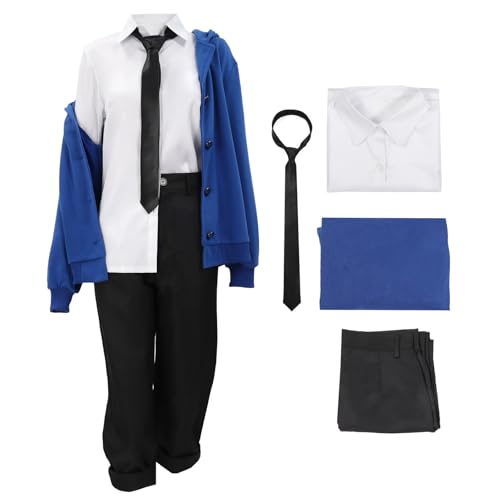 C-ZOFEK US-Größe, Cosplay-Kostüm, Outfit, Mantel, Hemd, Hose und Krawatte für Damen, Halloween, Mehrfarbig, XXX-Large von C-ZOFEK