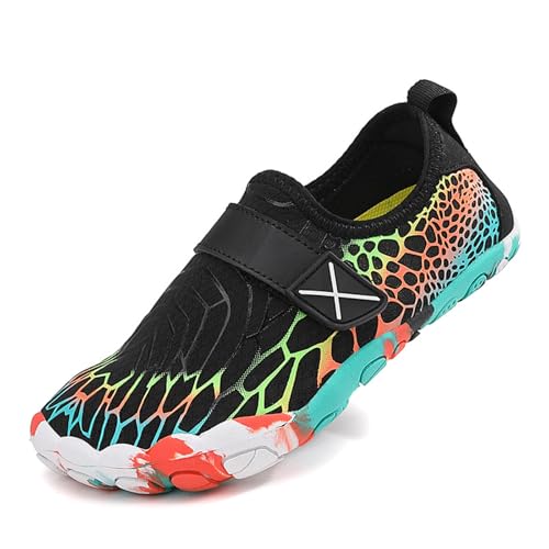 C'est TT Barfußschuhe 24, Unisex Kinder Barfußschuhe Weich Leicht Sportschuhe rutschfest Breite Fitnessschuhe Unisex Outdoor Barfußschuhe Mädchen Jungen Badeschuhe Atmungsaktiv Wanderschuhe von C'est TT
