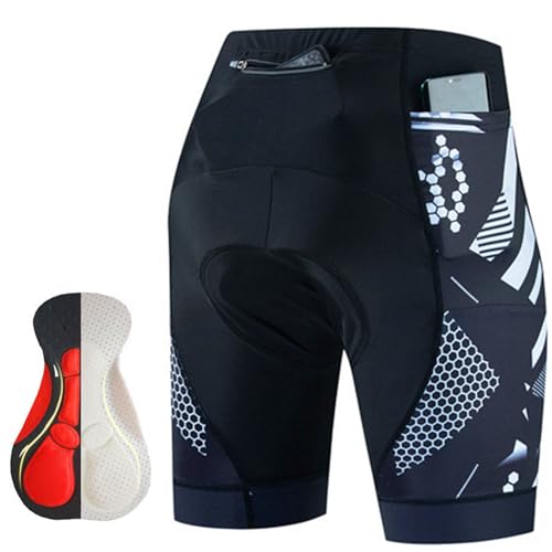 C'est TT Lauf Unterhose Herren, Radfahrerhose Herren Gepolstert Radunterhose Stößfest Wanderhose Kurze Radhose Sport Cargohose Atmungsaktiv Fahrradhose rutschfest Komfort Radlerunterhose von C'est TT