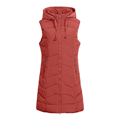 C'est TT Weste Daunenweste Damen Ärmellose Daunenmantel Longweste Winterweste Weste Daunenweste für Damen Wintermantel Übergangsweste Steppmantel Steppjacke Lange Winteroberbekleidung Winterjacke von C'est TT