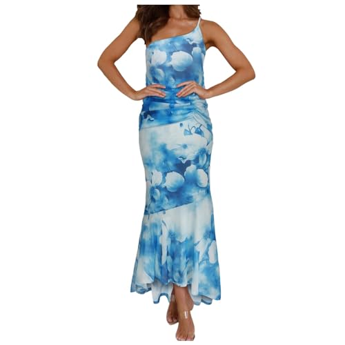 Sommerkleid Damen Elegant, Hochzeitsgast Freizeit Atmungsaktiv Abendkleider Party Outfit Leicht Rückenfrei Lang Schicke Hochzeitsgast Kleid Sommerkleid Abschlussfeier Wickelkleid Sundress Maxikleid von C'est TT