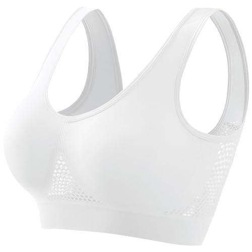 Sport BH Damen Starker Halt Große Brüste, Größen Sports Bra Ohne Bügel Comfit Soft Bequem Breite Träger Sport-BHS Rückenfrei Fitting Yoga Sportunterwäsche von C'est TT