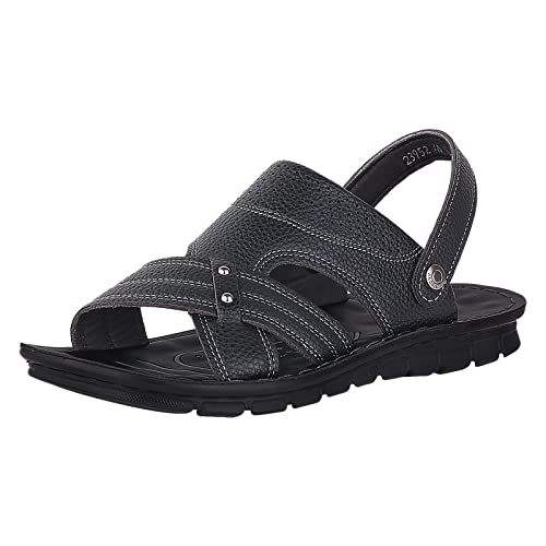something in the water, Schwarz Leder Sandalen Arbeitsschuhe Strand Mit Klettverschluss Schuhe Trekkingsandalen Sommer Breite Füße Sommerschuhe Treckingsandalen Sport Orthopädische, Schwarz, 44 von C'est TT