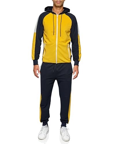 C-IN-C Herren Jogginganzug Ornament Design Barockmuster Sportanzug für Männer Trainingsanzug Laufanzug Gym Freizeitanzug Baggy Tracksuit Chill Modell von C-IN-C