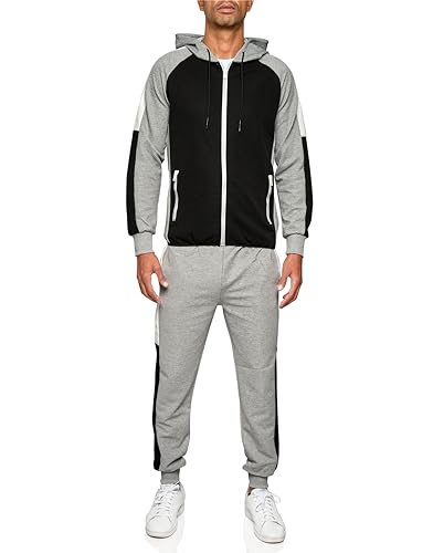 C-IN-C Herren Jogginganzug Ornament Design Barockmuster Sportanzug für Männer Trainingsanzug Laufanzug Gym Freizeitanzug Baggy Tracksuit Chill Modell von C-IN-C