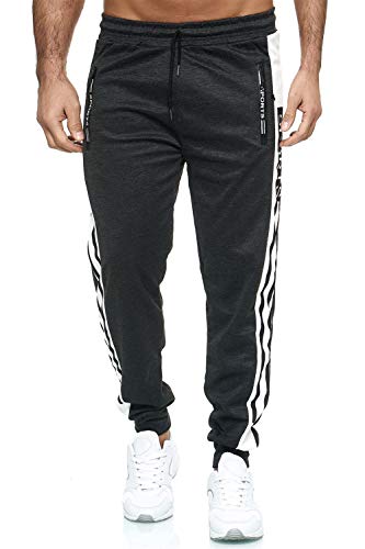 C-IN-C Herren Jogginghose Sporthose Fitness Slim Fit Hose Freizeithose Joggers Streetwear Model 2821 (D.Grau, L) von C-IN-C
