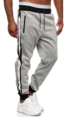 C-IN-C Herren Jogginghose Sporthose Fitness Slim Fit Hose Freizeithose Joggers Streetwear Model 1008-E (DE/NL/SE/PL, Alphanumerisch, L, Regular, Regular, Grau) von C-IN-C