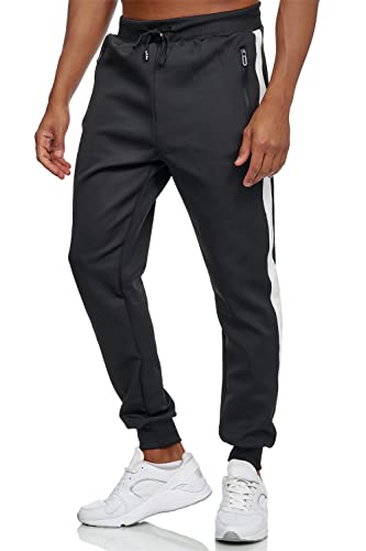 C-iN-C Herren Jogginghose Sporthose Trainingshose 3118 Slim FIT (Schwarz-Weiß(1249), L) von C-iN-C