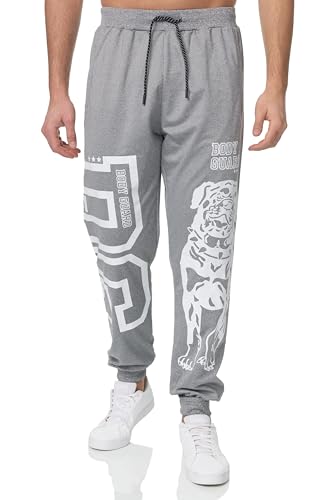 C-IN-C Herren Jogginghose Sporthose Trainingshose Slim FIT 3128 (DE/NL/SE/PL, Alphanumerisch, XL, Regular, Regular, H.grau mit Weiß) von C-IN-C