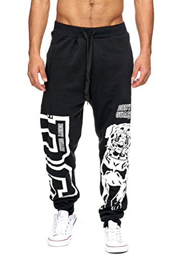 C-IN-C Herren Jogginghose Sporthose Trainingshose Slim FIT 3128 (Schwarz, L) von C-IN-C