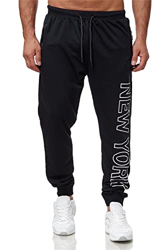 C-iN-C Herren Jogginghose Sporthose Trainingshose Sports Hose Fitness Modell 1421 (Schwarz-Weiß(1248), L) von C-iN-C