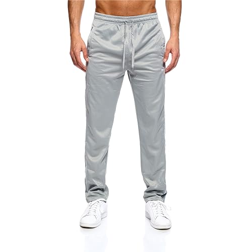 C-IN-C Herren Sport-Trainingshose mit Taschen – Glattes High-Performance Material, Atmungsaktiv & Bewegungsfreundlich (DE/NL/SE/PL, Alphanumerisch, XXL, Regular, Regular, Grau) von C-IN-C