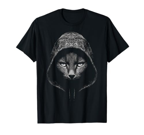 C@tLav Katzen-T-Shirt Schwarz Tierdruck Illustration Katze T-Shirt Unisex Kinder Erwachsene S von C@tLav
