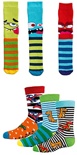 C&C KIDS Winter Kinder Thermo Socken,Jungen oder Mädchen, 6er Pack,Vollfrottee,mit Abs (31-34, Mehrfarbig9) von C&C KIDS