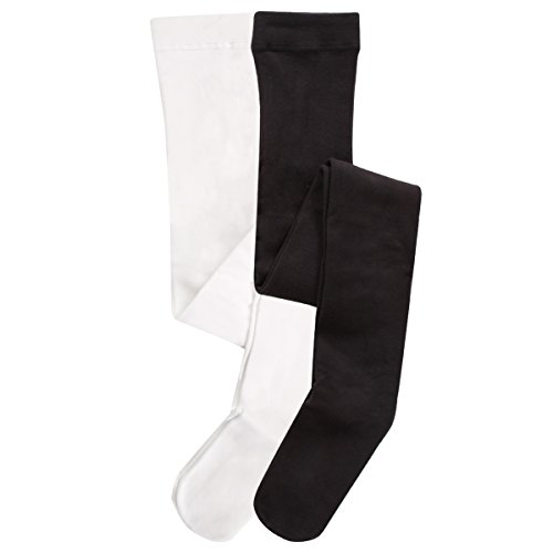 C&C Mädchen Strumpfhosen,2 Pack,122/128,schwarz/weiß von C&C