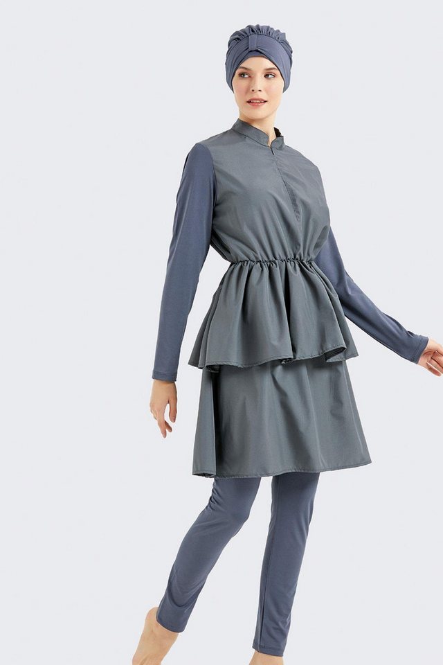 C&CITY Badeanzug Vollständige Abdeckung 4-teiliger Modest Badeanzug von C&CITY