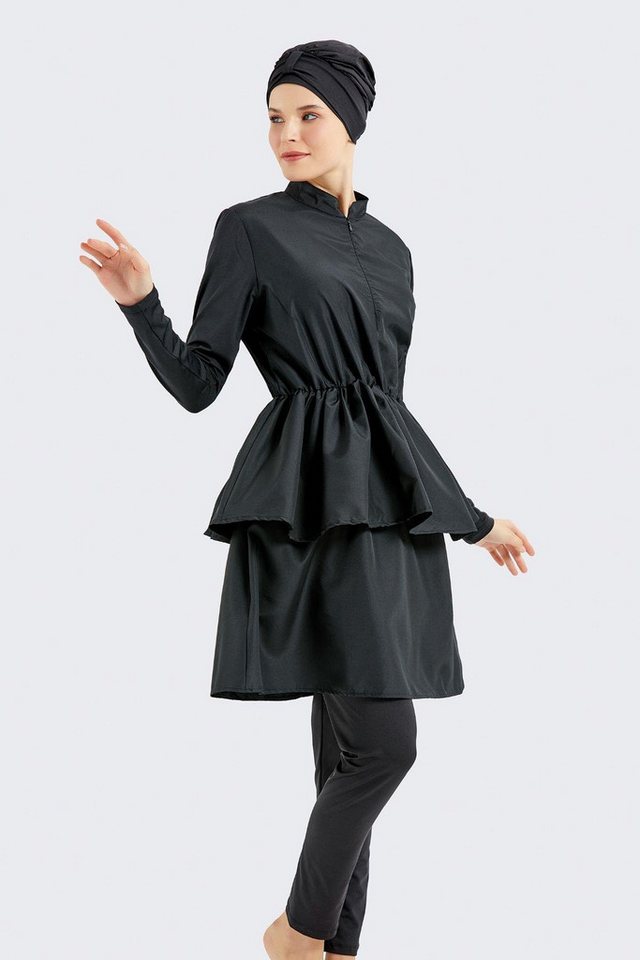 C&CITY Badeanzug Vollständige Abdeckung 4-teiliger Modest Badeanzug von C&CITY