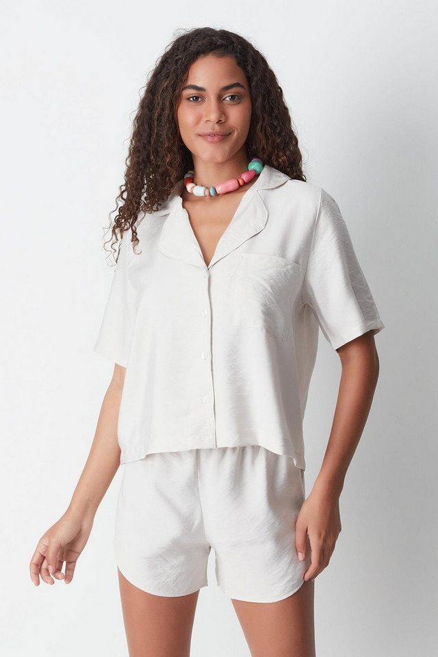 C&CITY Blusentop Kurzarmhemd und Shorts Set von C&CITY