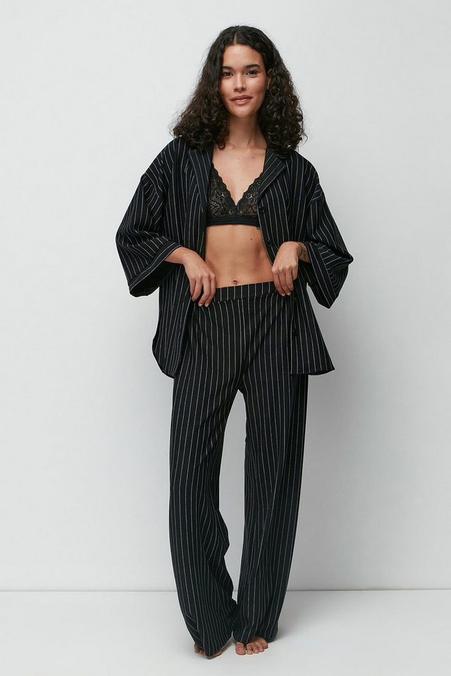 C&CITY Blusentop Langes Hemd Hosen Set von C&CITY