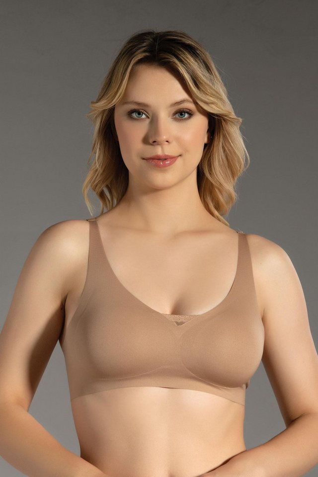 C&CITY Bügel-BH Nahtloser Laser-Entfernbarer Gepolsterter Bralette von C&CITY