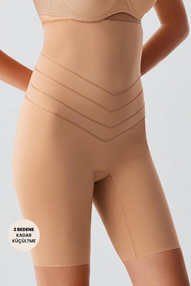 C&CITY Corsage Hohe Taille Laser Cut Lange Boxer Shapewear von C&CITY