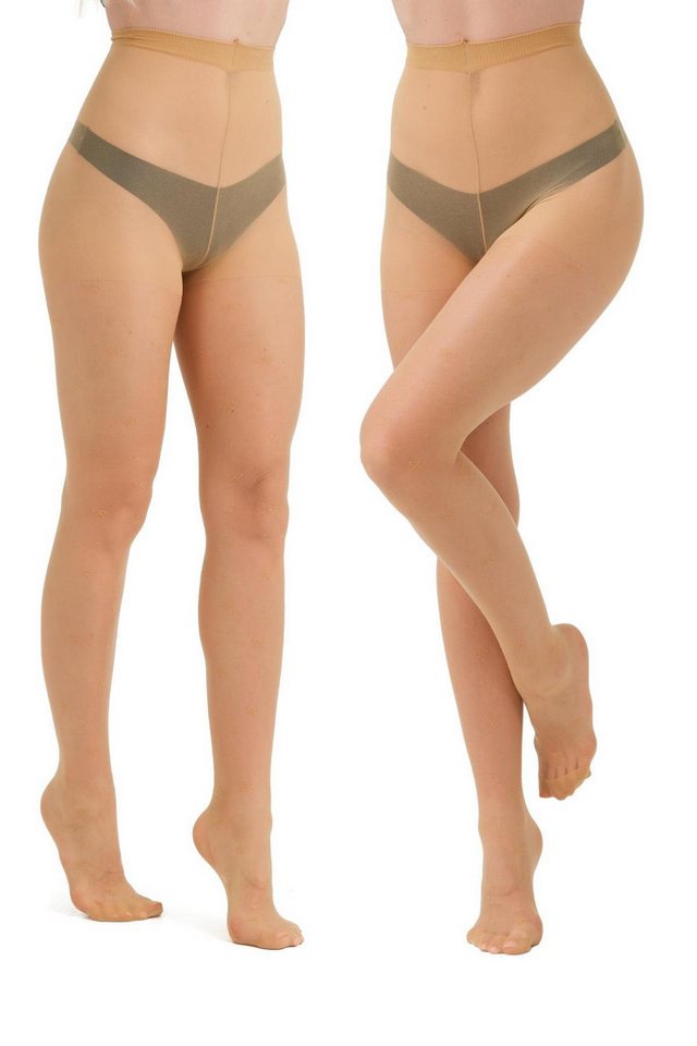 C&CITY Feinstrumpfhose 2er-Pack Strumpfhosen mit Schleifenmuster in Schwarz C&CITY Feinstrumpfhose 2er-Pack Strumpfhosen mit Schleifenmuster in Schwarz von C&CITY