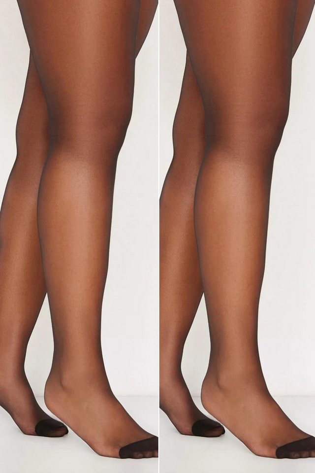 C&CITY Feinstrumpfhose Schlanke Übergröße 15D 2er-Pack Strumpfhosen von C&CITY